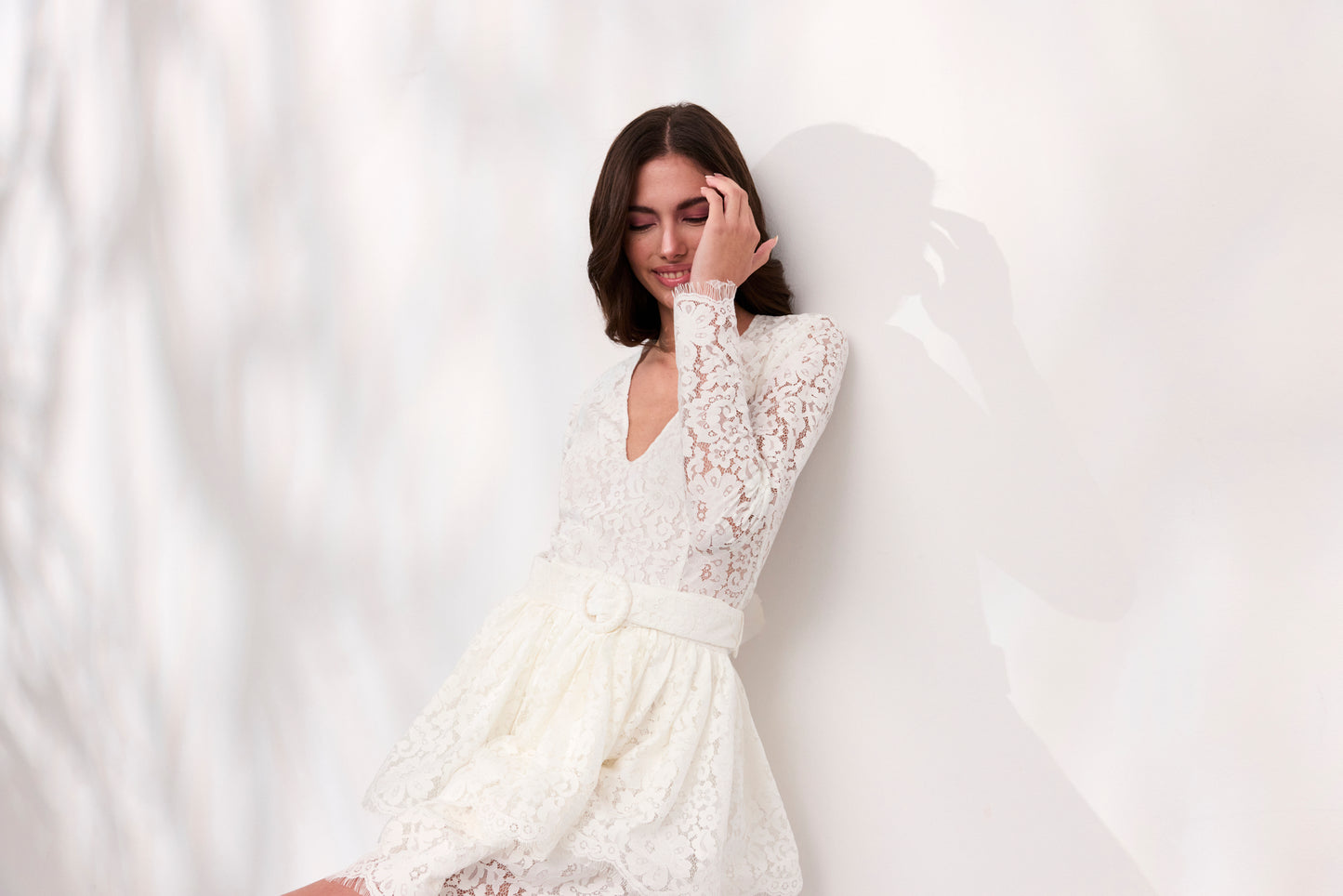 Rochie Freesia din dantela alba
