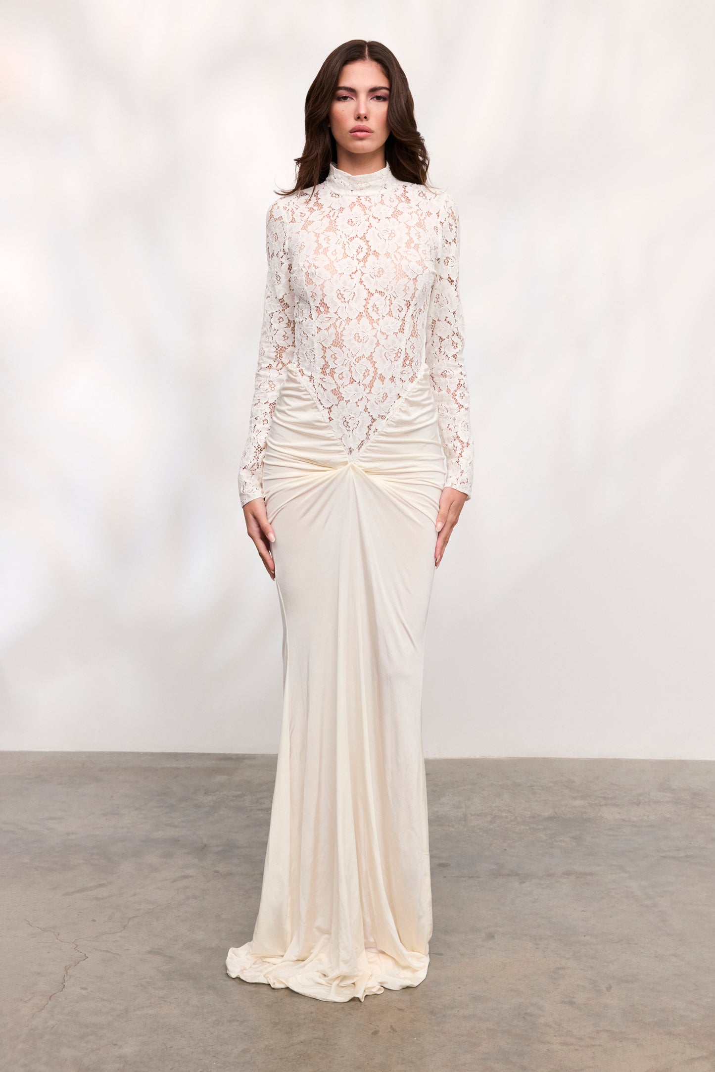Rochie Cassia din dantela alba