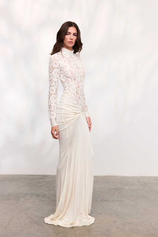 Rochie Cassia din dantela alba