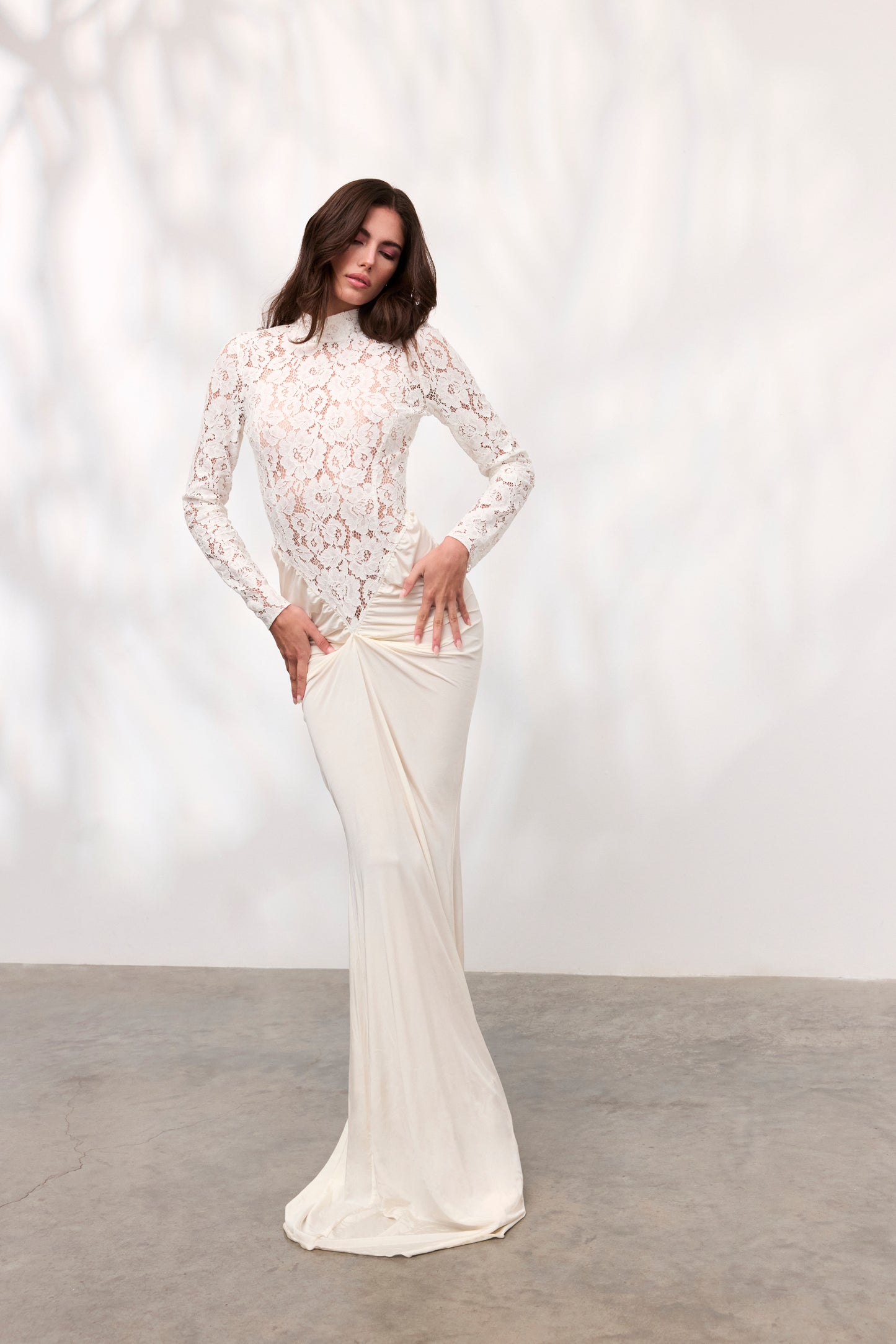 Rochie Cassia din dantela alba