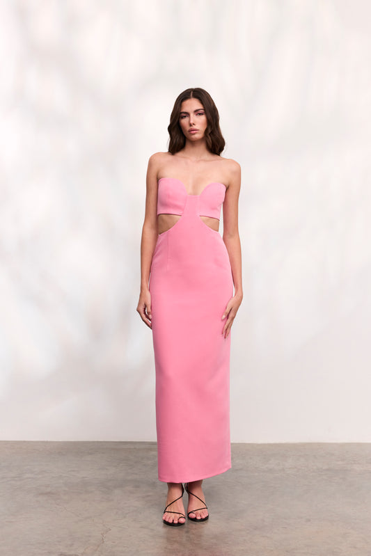 Rochie Paloma lunga din crep roz