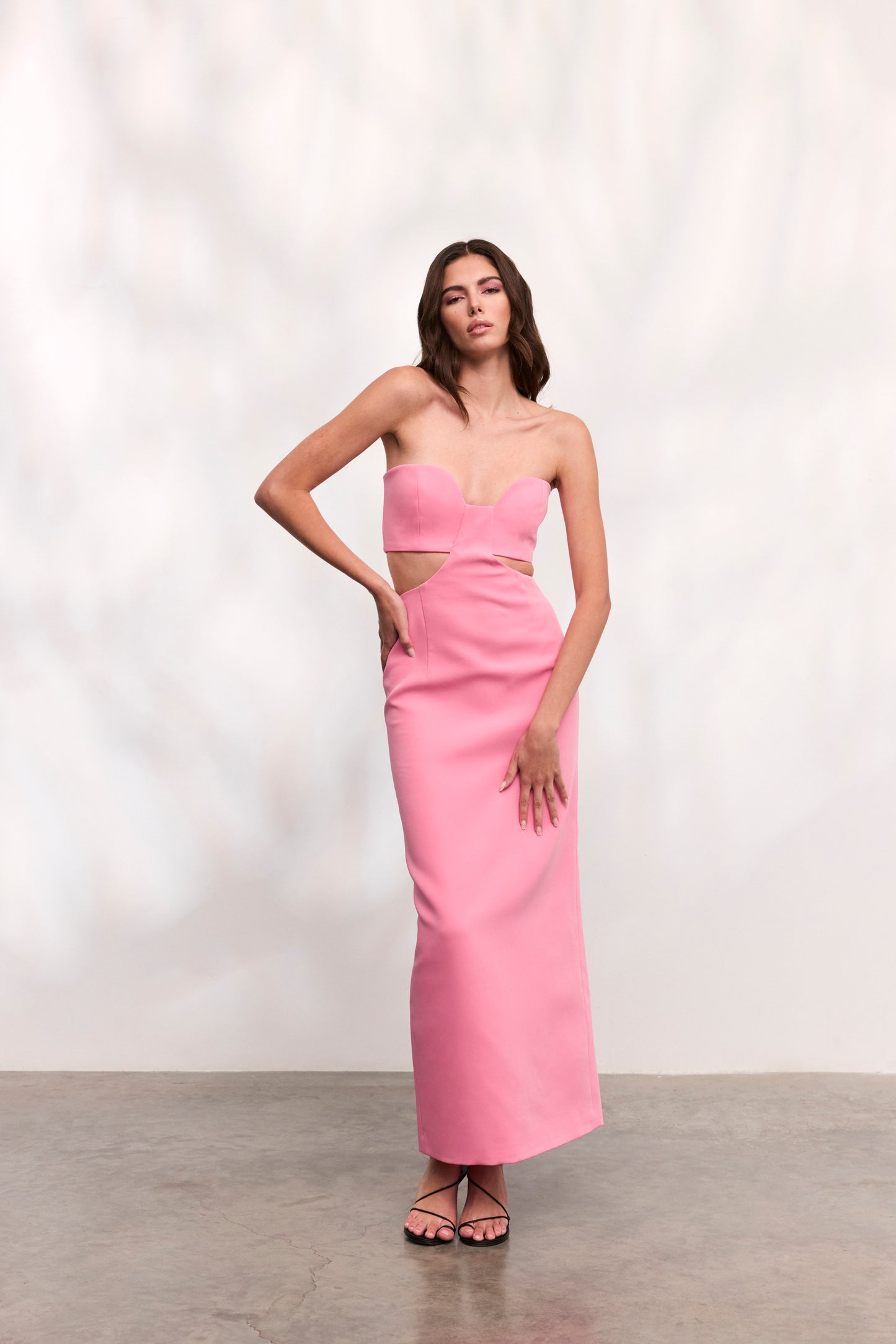 Rochie Paloma lunga din crep roz