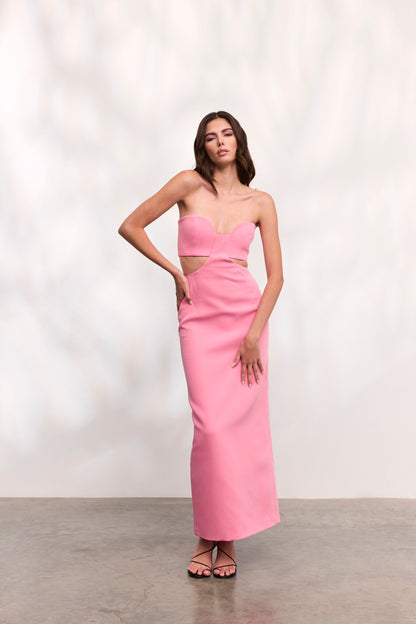 Rochie Paloma lunga din crep roz