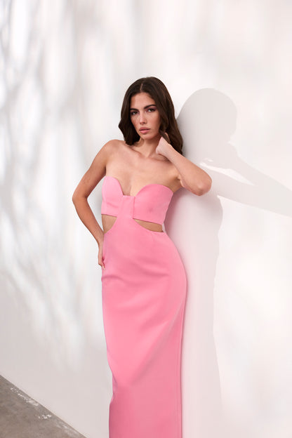 Rochie Paloma lunga din crep roz