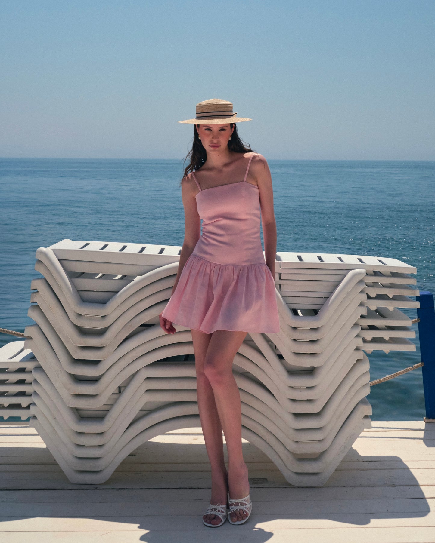 Rochie Mini Vola din in roz