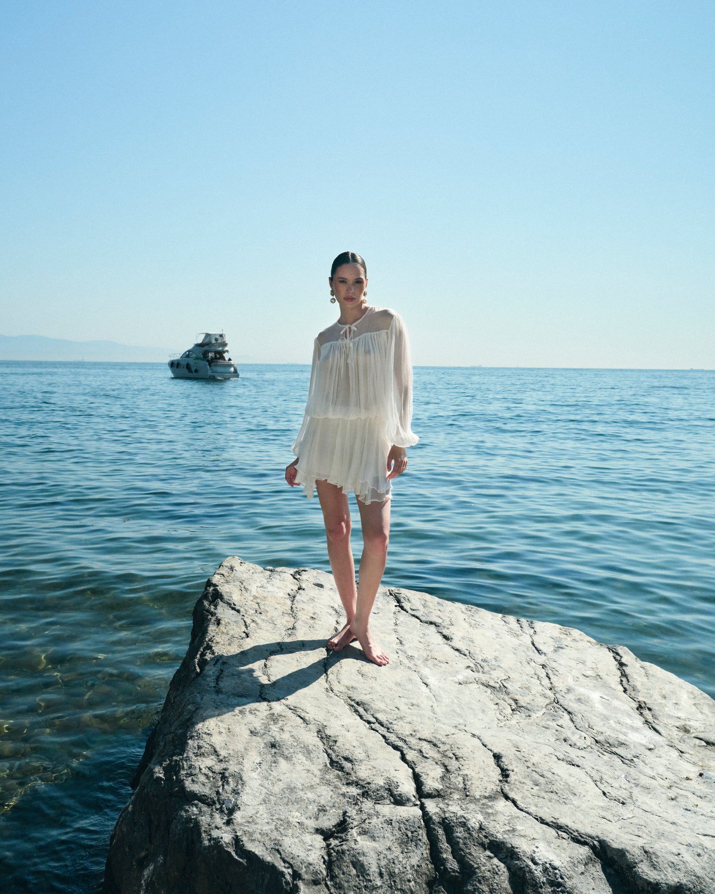 Rochie Scurta Dolce din matase alba