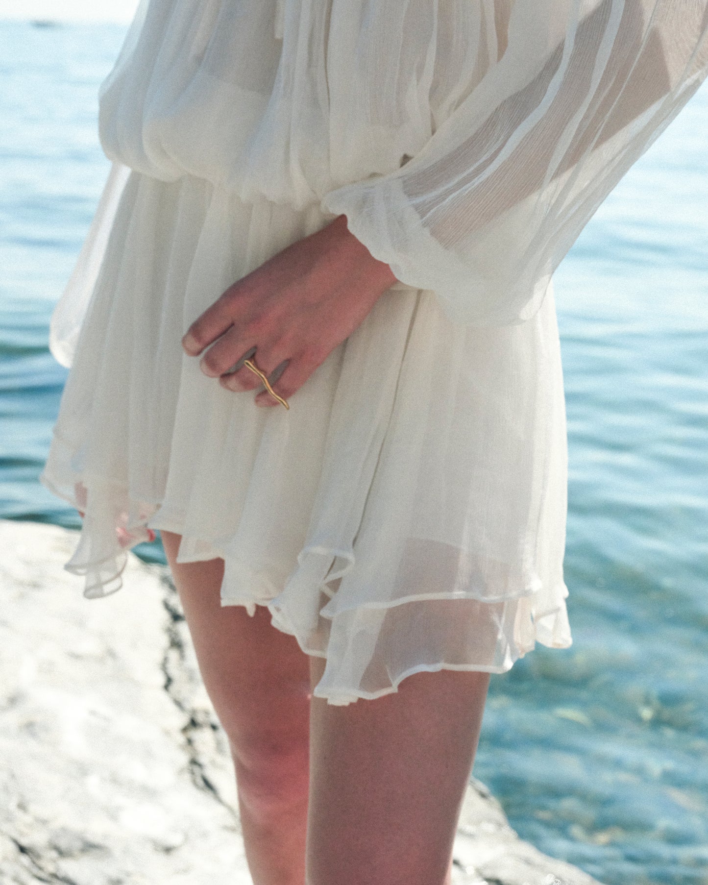 Rochie Scurta Dolce din matase alba