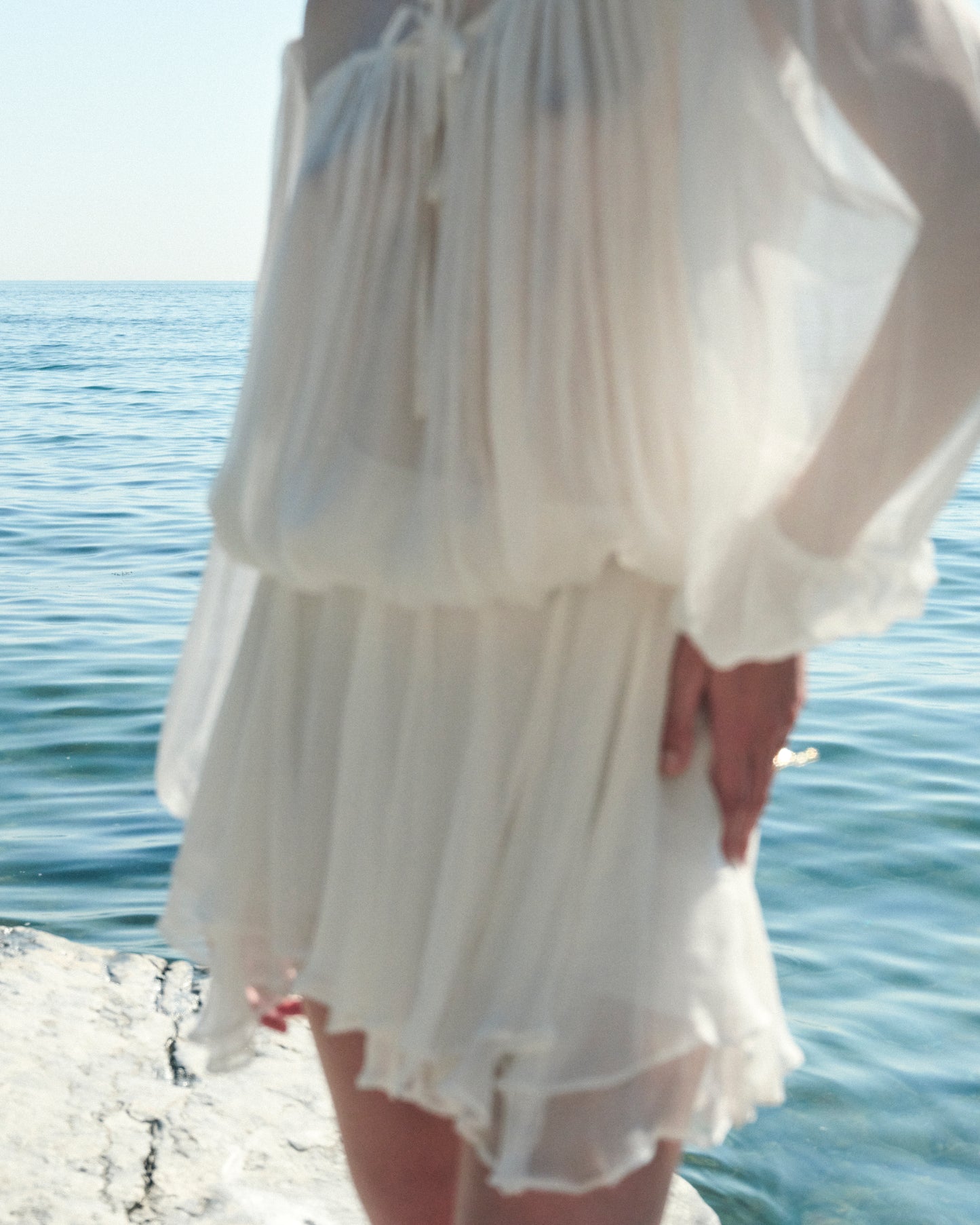 Rochie Scurta Dolce din matase alba
