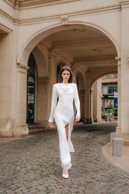 Rochie Infinity din matase alba