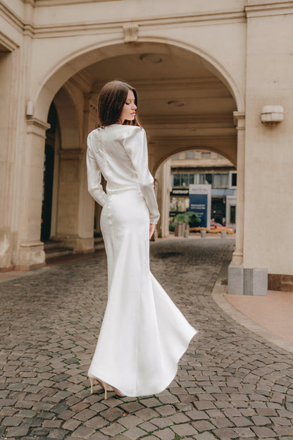 Rochie Infinity din matase alba