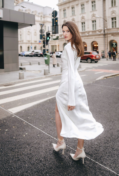 Rochie Infinity din matase alba