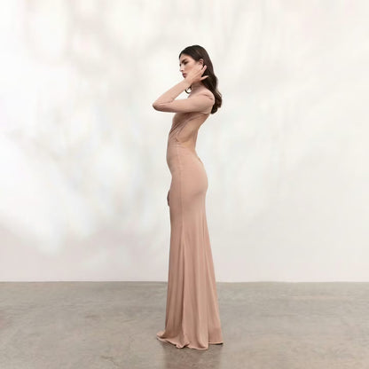 Rochie Daria Lunga Bej