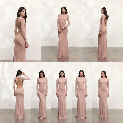 Rochie Daria Lunga Bej