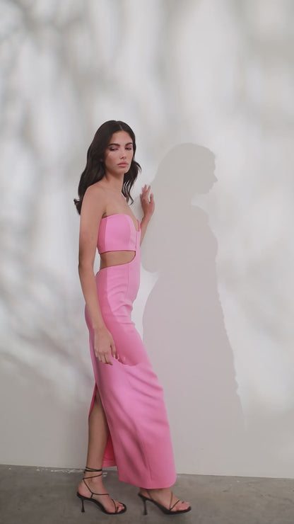 Rochie Paloma lunga din crep roz